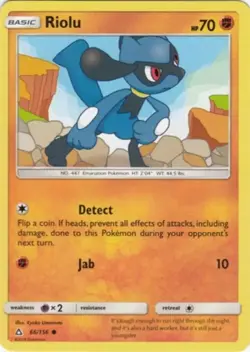 Pokemon: Riolu - 66/156 - Common - Sun & Moon: Ultra Prism - Image 1