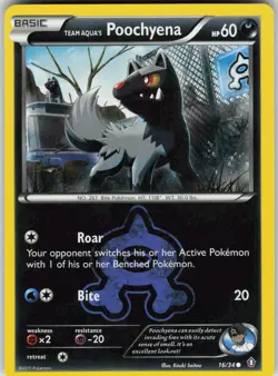 Pokemon Team Aqua's Poochyena 16/34 Double Crisis Common NM - Image 1