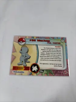 2000 Topps Pokemon TV Animation Series Black Logo #66 Machop - Image 5
