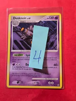 2008 Pokemon Diamond and Pearl Stormfront #17 Dusknoir, R, NF/H, cd4 - Image 3