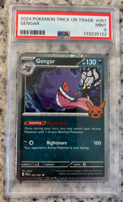 2024 POKEMON TCG TRICK OR TRADE #057 GENGAR PSA 9 Mint Graded 🔥🔥 - Image 1