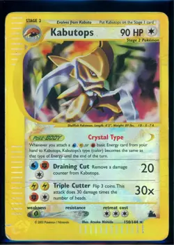 Pokemon SKYRIDGE - #150/144 Kabutops Crystal - Reverse Holo Secret Rare - ENG - Image 1