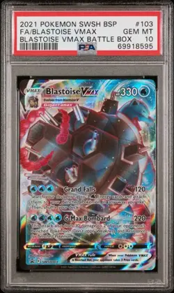 2021 Blastoise VMAX Full Art Battle Box PSA 10 SWSH BLACK STAR PROMO 103 - Image 1