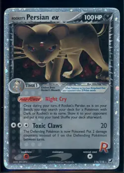 Pokemon EX UNSEEN FORCES - #116/115 Rocket's Persian ex - Secret Rare Holo - ENG - Image 1