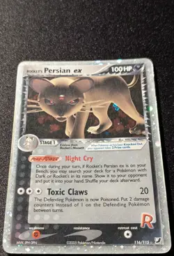 Pokemon EX UNSEEN FORCES - #116/115 Rocket's Persian ex - Secret Rare Holo - ENG - Image 4
