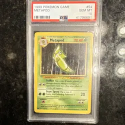 Pokemon TCG Base Set 1999 Metapod #54 PSA 10 Stage 1 Cocoon Regular Finish 70HP - Image 1