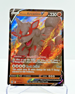 Pokemon TCG Hisuian Arcanine v Full Art Silver Tempest Holo 90/195 NEAR MINT - Image 1