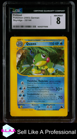 POLITOED SKYRIDGE 25/144 POKEMON CGC 8 - Image 1