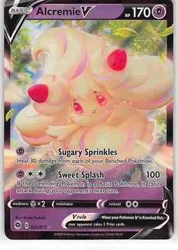 Alcremie V 022/073 Holo Rare V Champion's Path Pokemon NM - Image 1