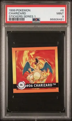 Pokemon Artbox Sticker 1999 Series 1 Charizard PSA 9 - Image 1