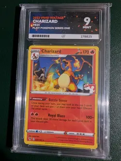 Charizard Pokemon Play Stamp - Vivid Voltage - ACE 9 - Image 1