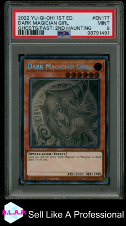 DARK MAGICAN GIRL YU-GI-OH GFP2-EN177 2022 GOHST/PAST 2ND HAUTING EN PSA 9 - Image 1