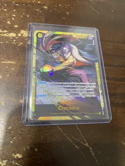 Crocodile OP14-120 Secret Alternate Art The Azure Sea's Seven Sec One Piece VHTF - Image 1