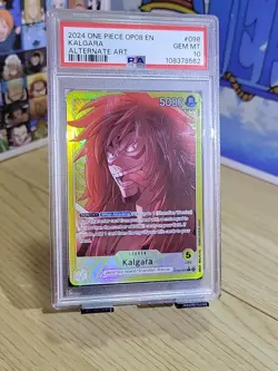 2024 ONE PIECE OP08-TWO LEGENDS ALTERNATE ART #098 KALGARA PSA 10 - Image 1