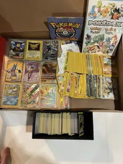 Entire Box Pokemon Card Collection Lot Binder Wotc Vintage Base Set TCG 700+ - Image 1