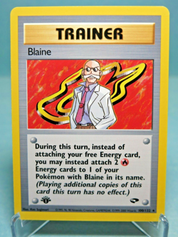 Blaine 100/132 Rare Trainer Gym Challenge Pokemon Card 1st Edition - Near Mint - Image 1
