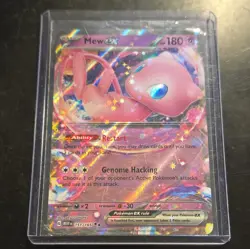 Mew ex 151/165 Ultra Rare Full Art Starburst Holo Pokemon Card NM - Image 1