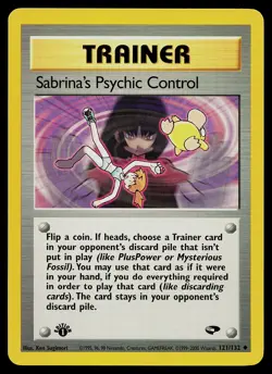 Pokemon Card - Sabrina's Psychic Control Gym Challenge 121/132 1st Edition - Image 1