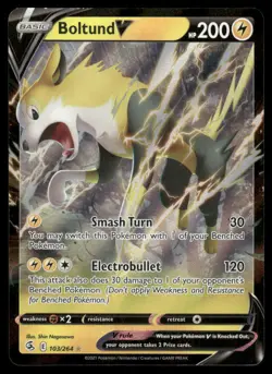 Pokemon Cards Boltund V 103/264 Fusion Strike Holo Rare V NM *1 - Image 1
