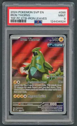 Pokemon Cards - PSA 9 Iron Thorns 098 - S&V Pokemon Center ETB Promo - MINT PSA9 - Image 1