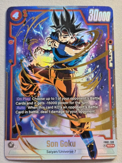 Dragon Ball Super Card Game Son Goku Awakened Pulse FB01-139 Secret Rare - Image 2