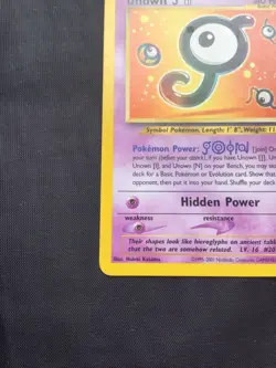 Pokemon Cards: Wizards Black Star Promo: Unown J 38 - Image 5