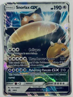 Snorlax GX SM05 Black Star Promo Pokemon Card MINT /NM English S&M 2016 Standard - Image 1