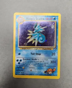 Pokemon TCG Misty's Seadra Holo Rare Card 9/132 Gym Heroes 2000 - Ungraded - Image 1