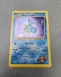 Pokemon TCG Misty's Seadra Holo Rare Card 9/132 Gym Heroes 2000 - Ungraded - Image 2