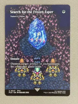 Search for the Frozen Esper - Nature's Claim - Showcase Final Fantasy MTG NM - Image 2