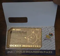 Pokemon ANA Pikachu Mew Mewtwo Original Gold Boarding Pass Set of 3 Promos - Image 4