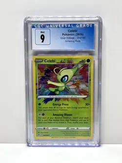 Pokemon TCG Celebi Amazing Rare 2020 Vivid Voltage 009/185 CGC 9 Mint - Image 1