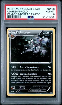 2016 POKEMON XY BLACK STAR PROMO #XY96 UMBREON-HOLO PSA 8 - Image 1