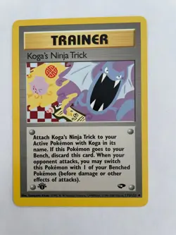 1st Edition Pokemon TCG Koga’s Ninja Trick 115/132 - Gym Challenge - Near Mint - Image 1