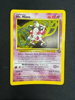 Pokemon Mr. Mime 6/64 Jungle Rara Holo Swirl Unlimited Wizards ITA Carte Vintage - Image 1
