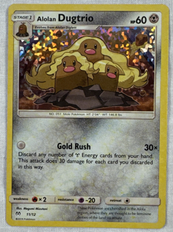 Pokemon TCG McDonald's Promo Alolan Dugtrio 2019 Holo Foil 11/12 NM - Image 1