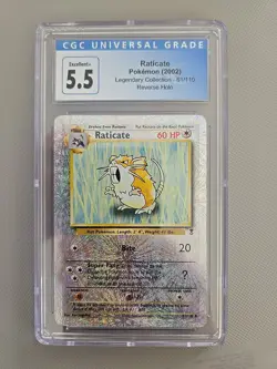 Pokemon Raticate 61/110 Reverse Holo Legendary Collection - CGC 10 - Image 1