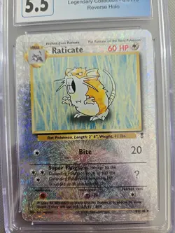 Pokemon Raticate 61/110 Reverse Holo Legendary Collection - CGC 10 - Image 4