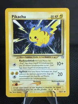Pikachu 70/111 Neo Genesis Common Deutsch Pokemon Karte TCG WOTC Vintage PSA - Image 1