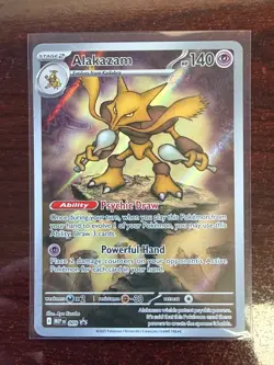 Pokemon Mega Evolution Alakazam 009 Black Star Promos Illustration Rare Holo NM - Image 1