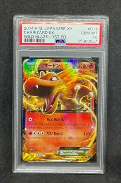 Pokemon Japanese 1st Edition XY2 Wild Blaze Charizard EX 11/80 PSA 10 Flash Fire - Image 1