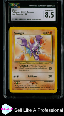 GLIGAR NEO GENESIS UNLIMITED 59/111 POKEMON CGC 8 - Image 1