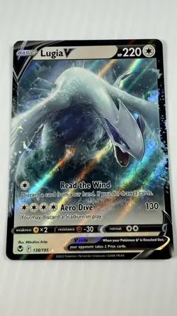 Lugia V 138/195 2023 Pokemon World Championships Deck Variant Silver Tempest A - Image 1