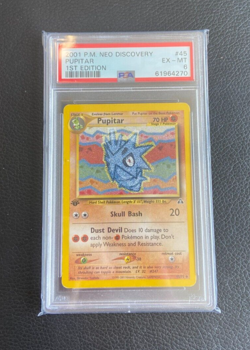 Pupitar 45/75 Neo Discovery 1st Edition - Pokemon PSA - EX-MT 6 - 61964270 - Image 1