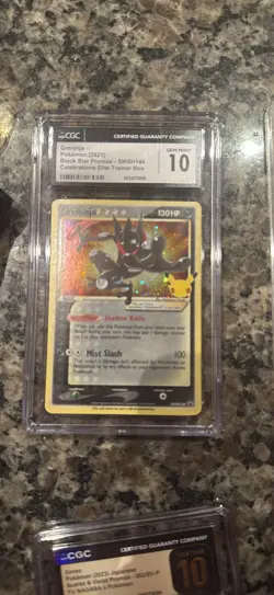 Pokemon TCG Greninja Star SWSH144 Celebrations Black Star Promo CGC 10 - Image 1