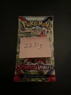 VERY HEAVY 22.31g Scarlet And Violet Base Pokemon TCG Booster Pack - Image 3