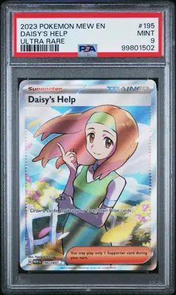 DAISY'S HELP - 2023 POKEMON MEW EN-151 195 ULTRA RARE - PSA 9 - Image 1