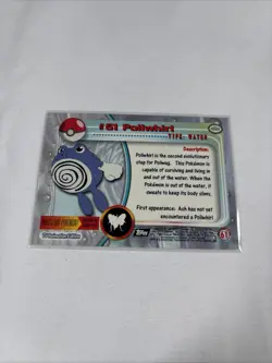 2000 Topps Pokemon TV Animation Series Black Logo #61 Poliwhirl - Image 5