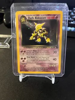 Dark Alakazam 1/82 Team Rocket Holo Rare Pokemon TCG LP - Image 1