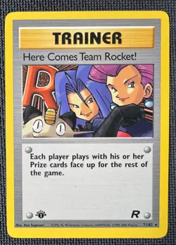 HERE COMES TEAM ROCKET! 71/82 R TEAM ROCKET POKEMON FIRST EDITION NM - Image 1